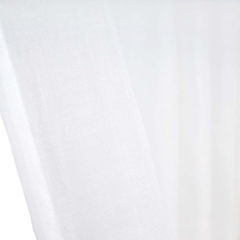 Skir gardin i vitt — måttsydd för skena