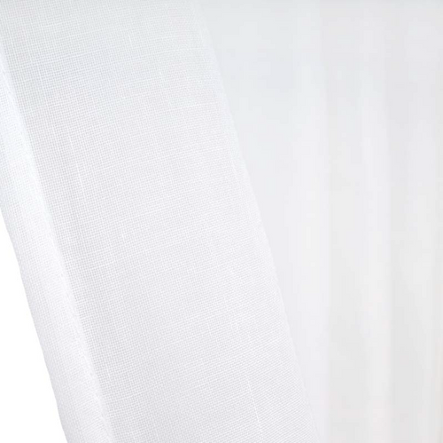 Skir gardin i vitt — måttsydd för skena